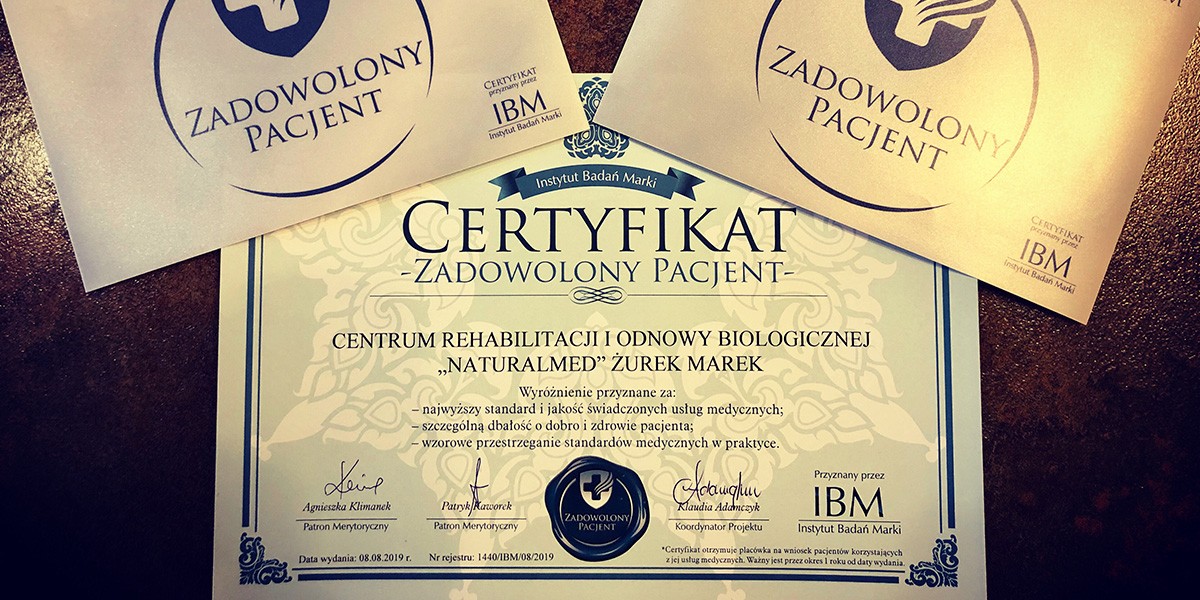 Certyfikat „Zadowolony Pacjent” 2019